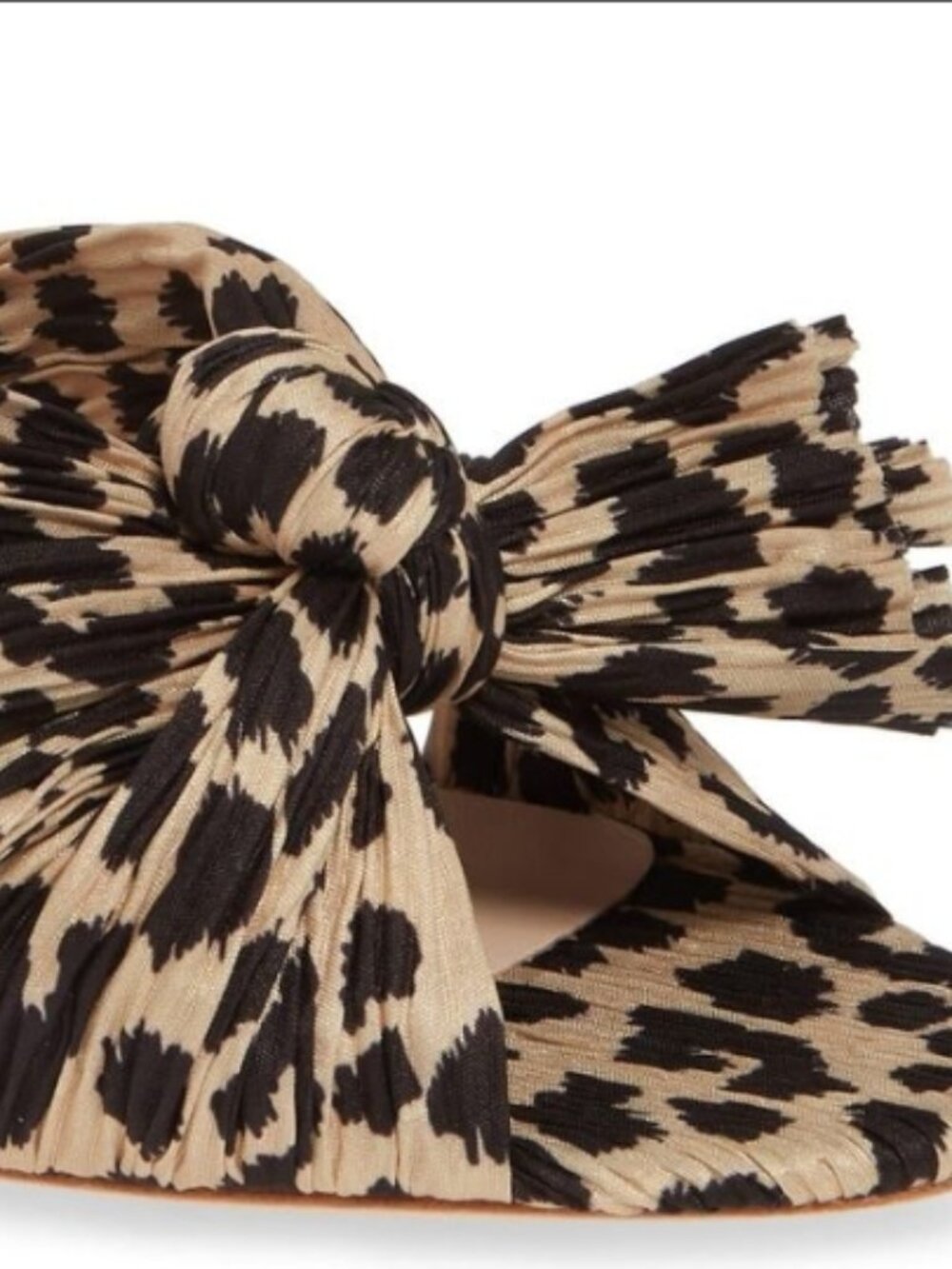 Loeffler Randall, Animal Print Pleated Bow Heel, Size 9